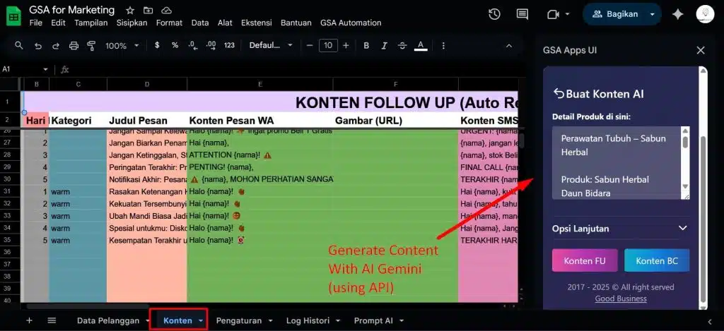 generate content with AI